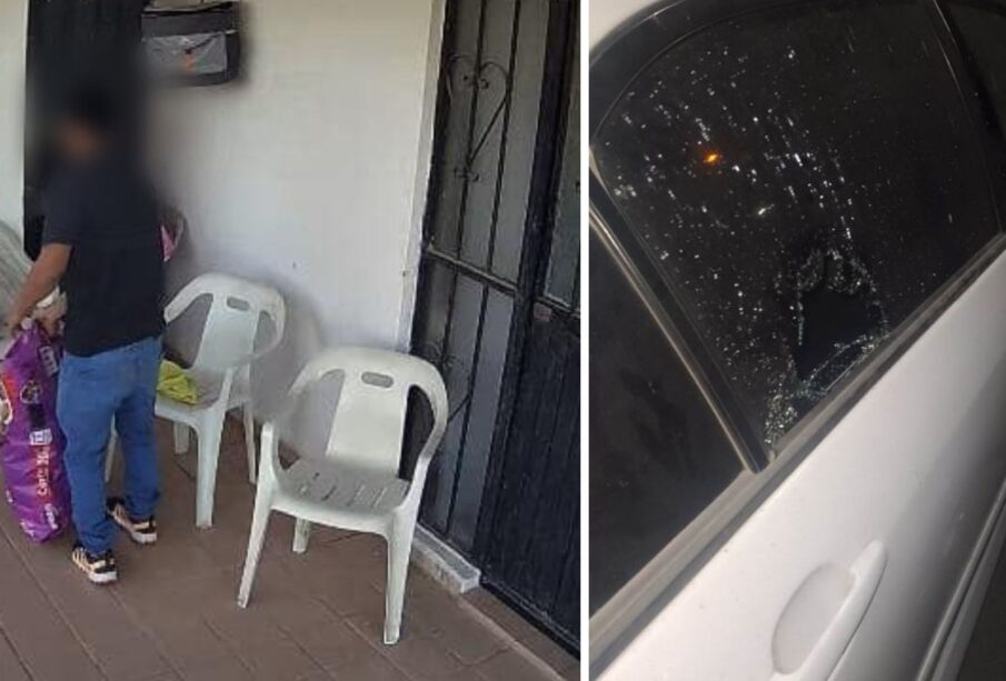 Ladrón robando en una casa en Cabo San Lucas y un automóvil robado.