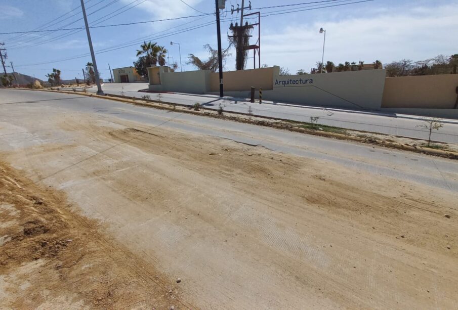 Obra taponeada con tierra