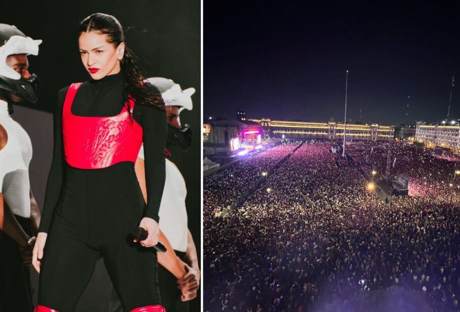 Rosalía en su concierto en el Zócalo de la Ciudad de México.