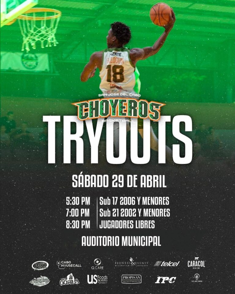 anuncio de tryout´s de Choyeros