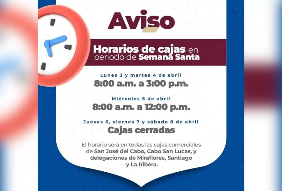 Aviso del OOMSAPAS Los Cabos