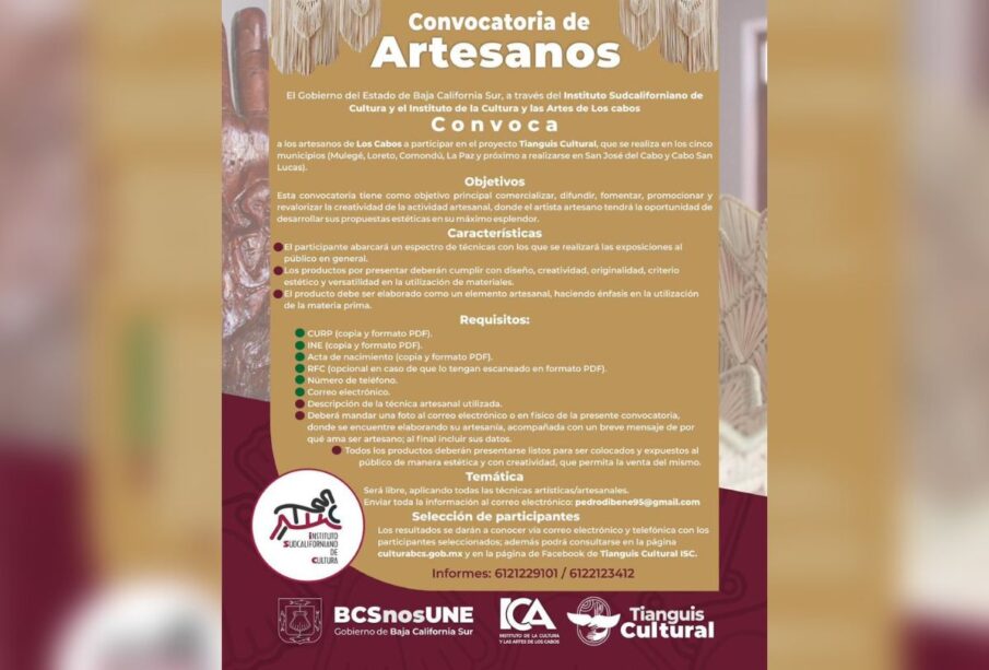 Convocatoria del Tianguis Cultural