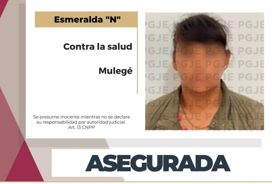 Ficha de detención de Esmeralda "N", alias "La Maya"