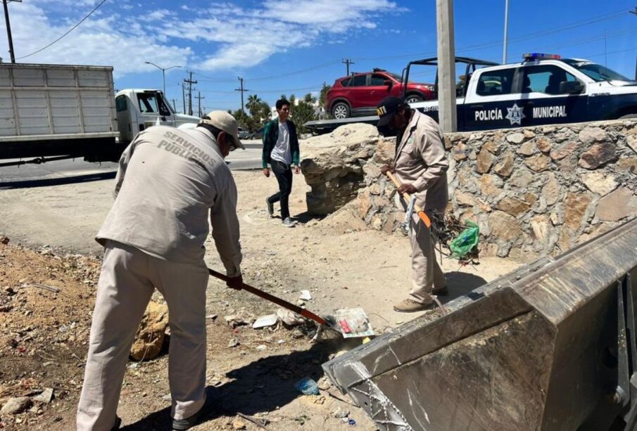 Servicios Públicos de Los Cabos limpian las calles