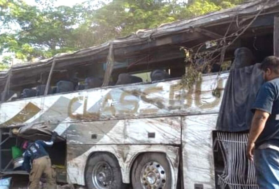 Accidente de autobús en Compostela