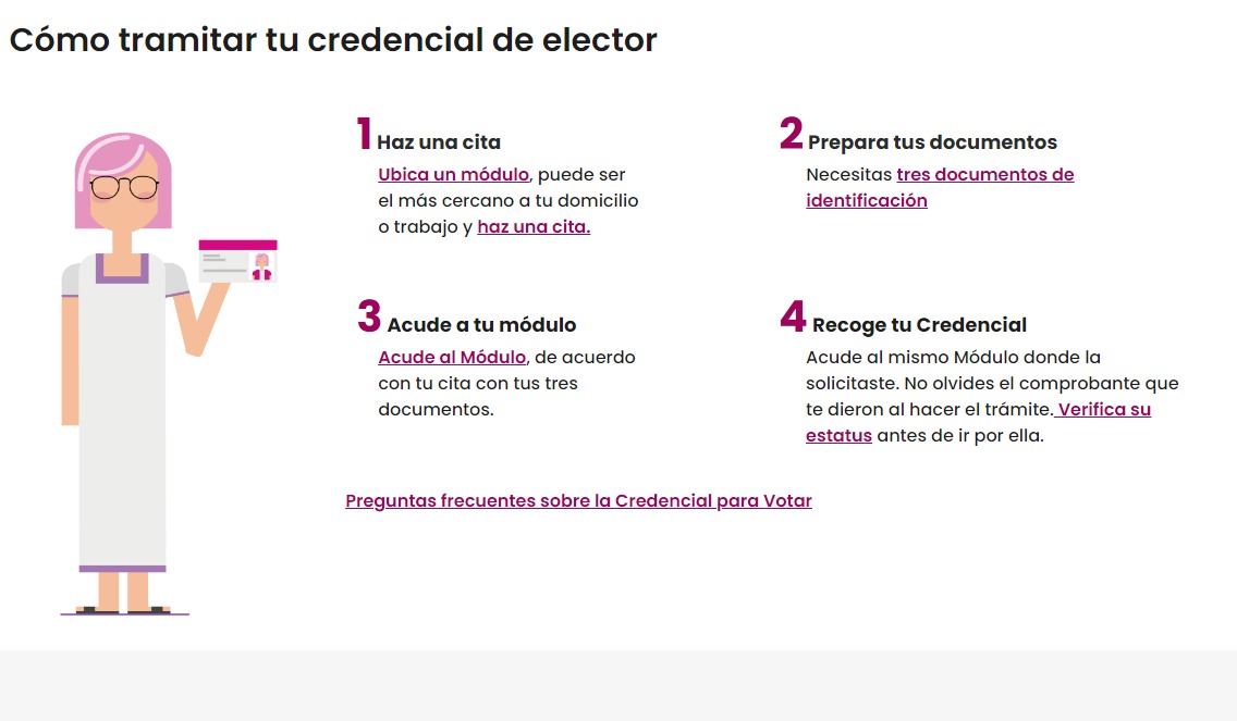 Paso para renovar la credencial para votar