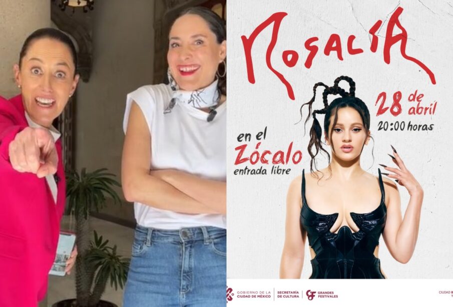 Rosalía gratis en el Zócalo; Claudia Sheinbaum lo confirma