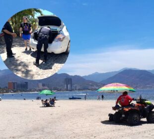 Turistas dejan las playas de Puerto Vallarta