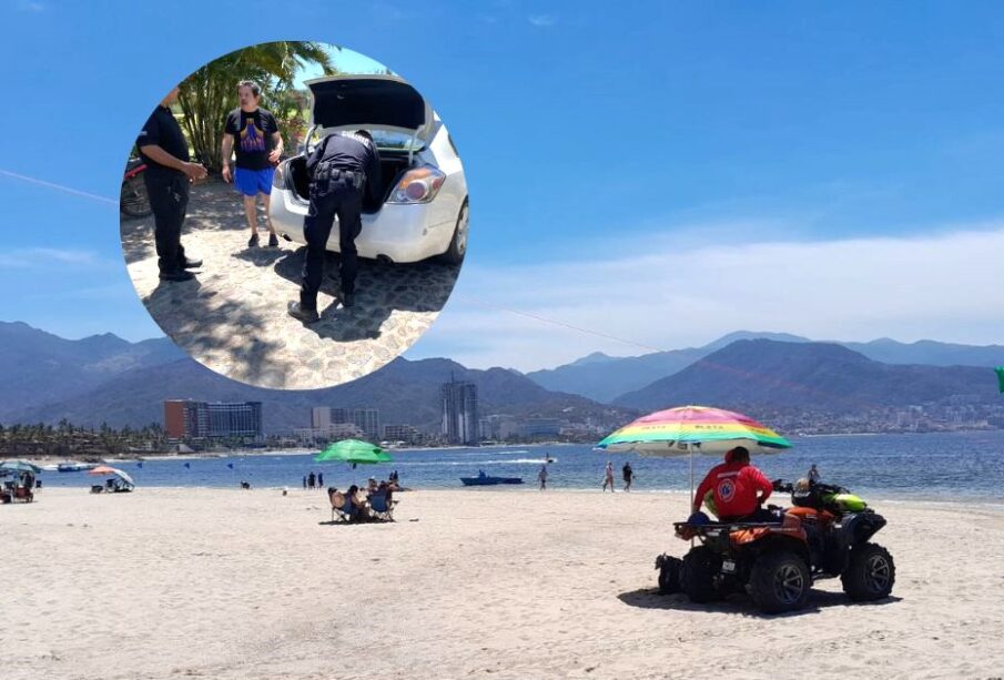 Turistas dejan las playas de Puerto Vallarta