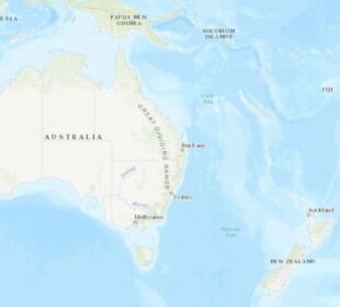 Mapa del terremoto 7.3 en Nueva Zelanda