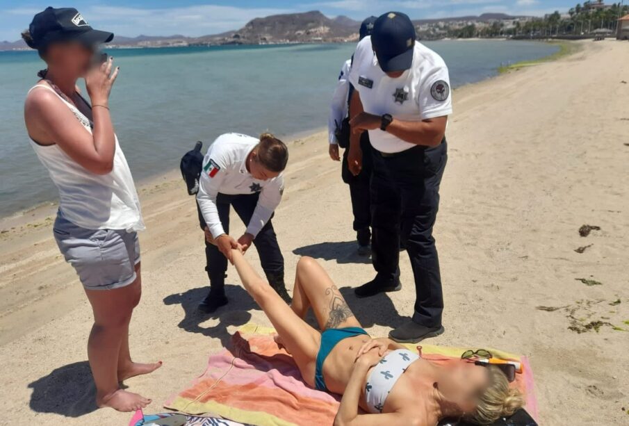 Segunda turista atacada por mantarraya en playa de La Paz