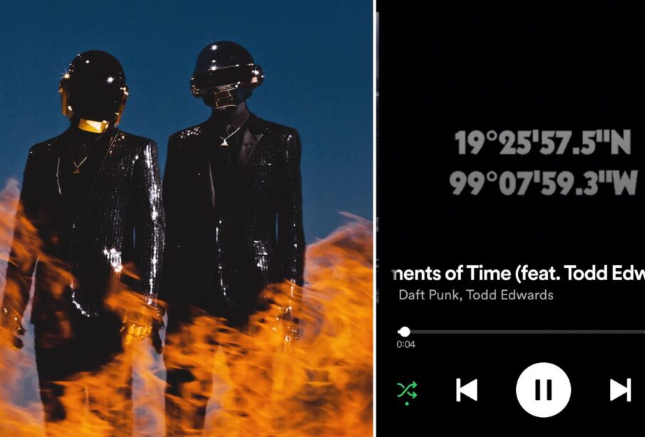 Daft Punk y coordenadas del Zócalo de la Ciudad de México en su canción Fragments of Time Feat. Todd Edwards'.