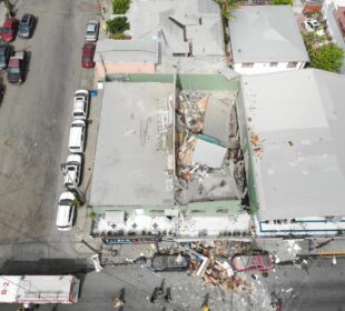 Edificio colapsado por explosión