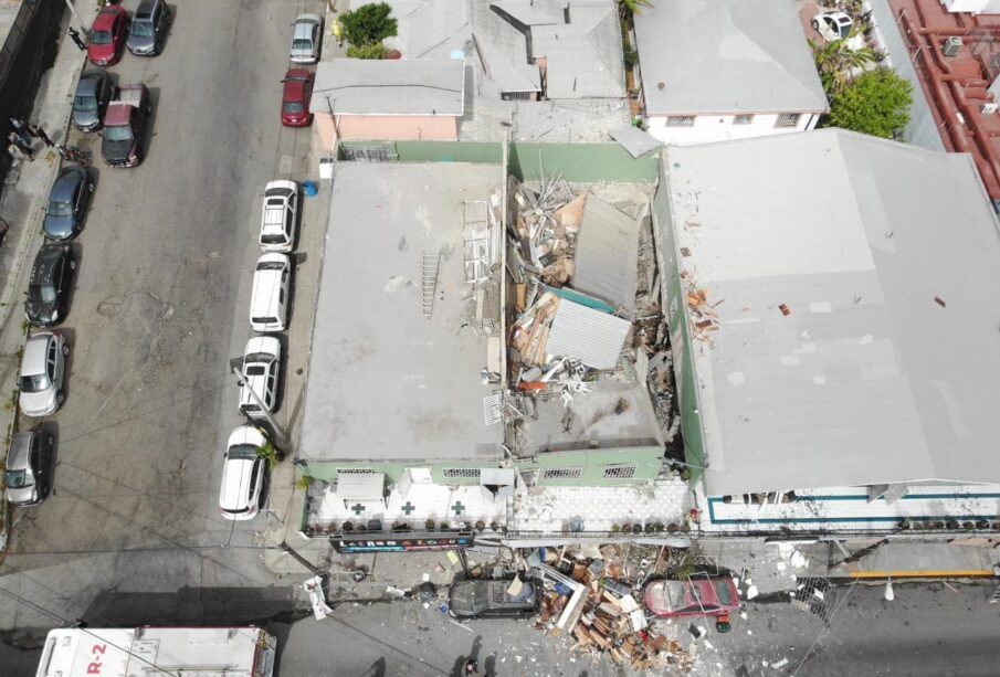 Edificio colapsado por explosión