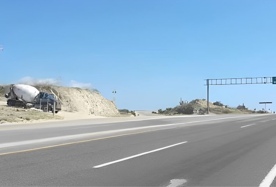 Obras en la carretera Transpeninsular.