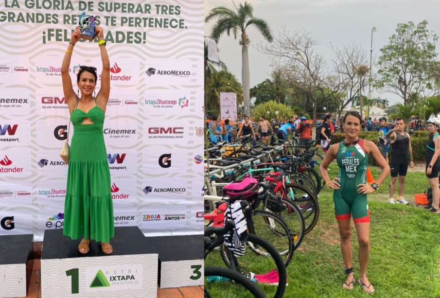 Saira Perales participación triatlón Ixtapa