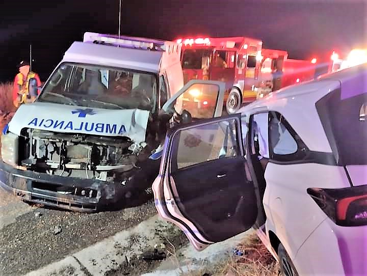 accidente vehícular con ambulancia involucrada