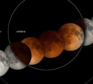 Eclipse penumbral de Luna, imagen de la NASA