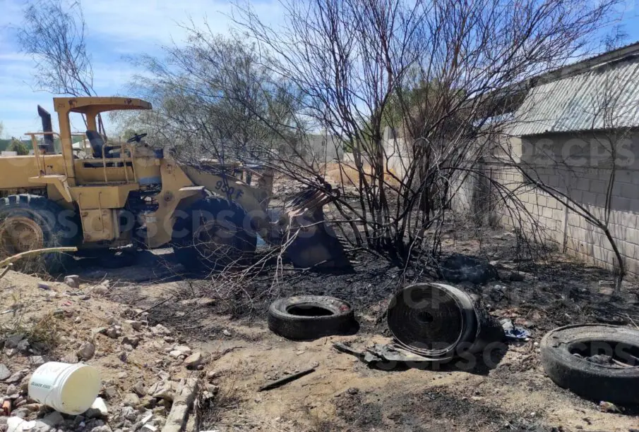 Terreno valdío incendiado
