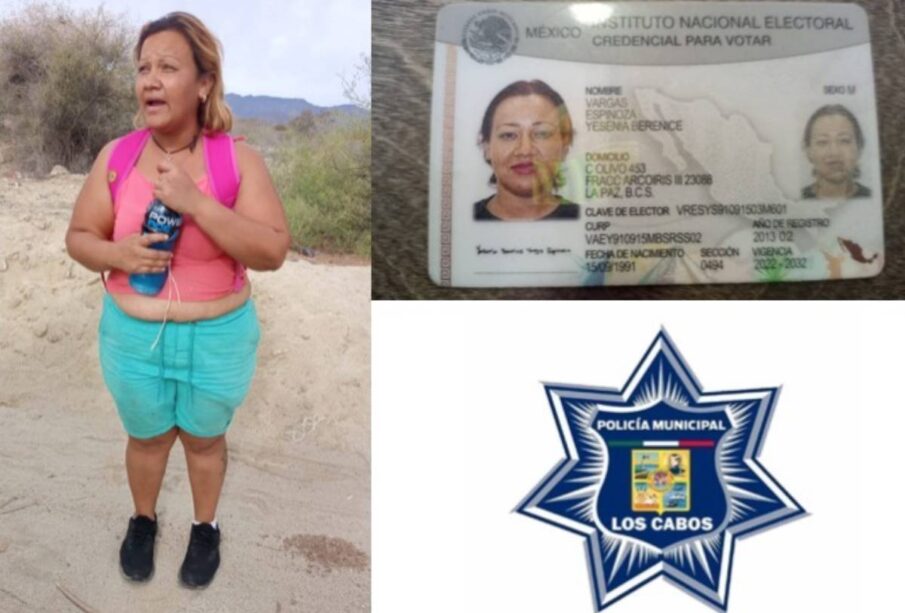 mujer desorientada resguardada por seguridad