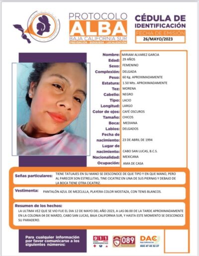 protocolo alba por desaparición de mujer