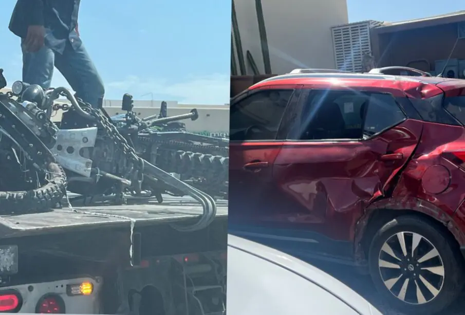 Accidente entre moto y suv