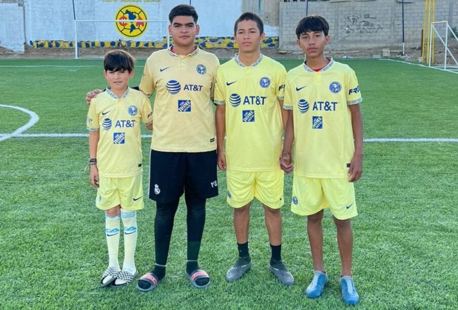 Futbolistas sudcalifornianos en el Club América de la CDMX.