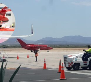 Jet privado de Eduin Caz en La Paz.