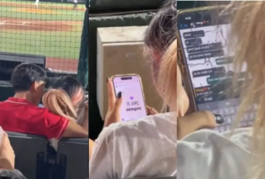 Supuesta infidelidad durante partido de béisbol