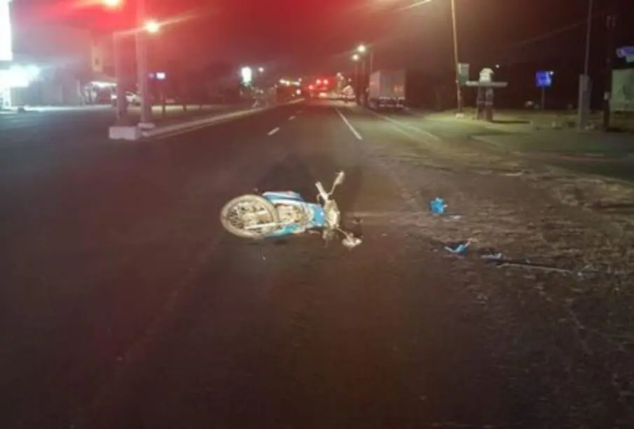 Accidente en motociclista