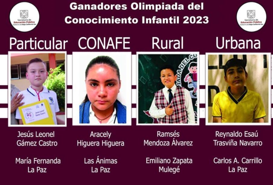 Ganadores de Olimpiadas del Conocimiento Infantil