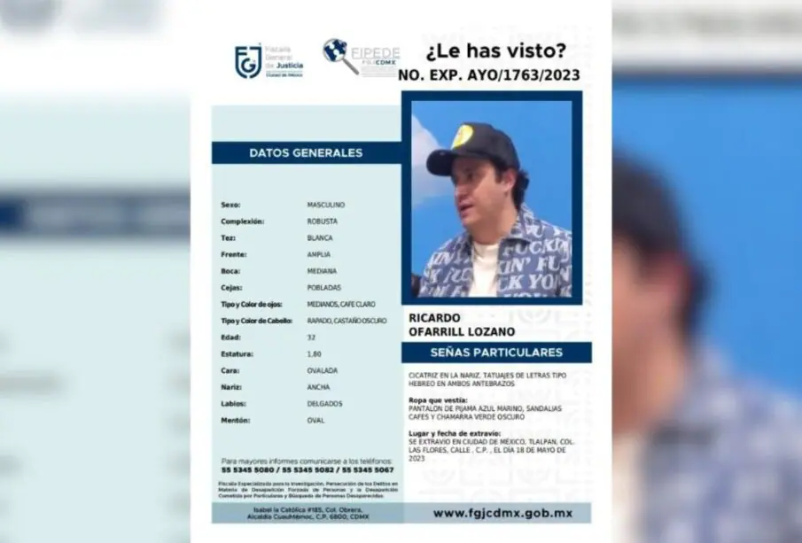 Ricardo O´Farril Lozano, desaparecido