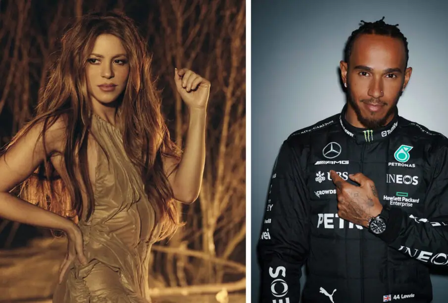 Shakira y Lewis Hamilton