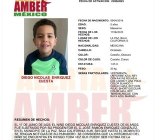 Alerta amber de niño en La Paz