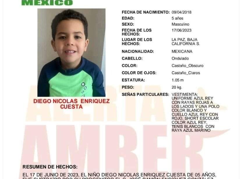 Alerta amber de niño en La Paz