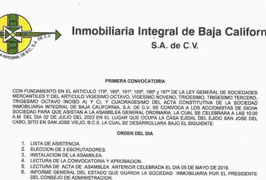 Convocatoria Inmobiliaria Integral