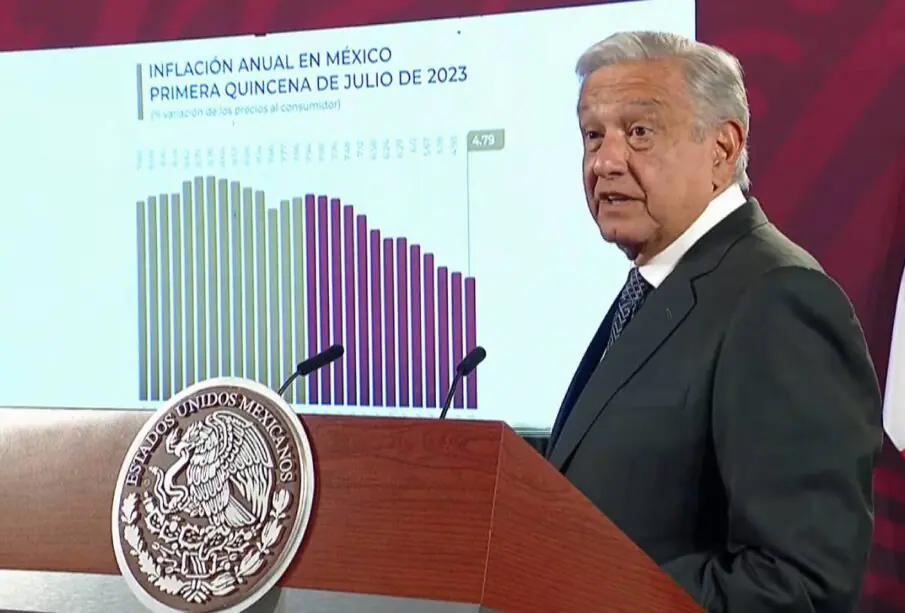 AMLO hablando de inflación