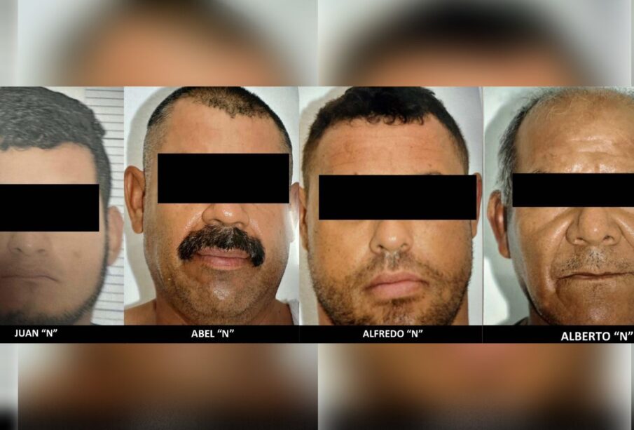 Abel, Juan, Alfredo y Alberto detenidos en BCS por delitos contra la salud.