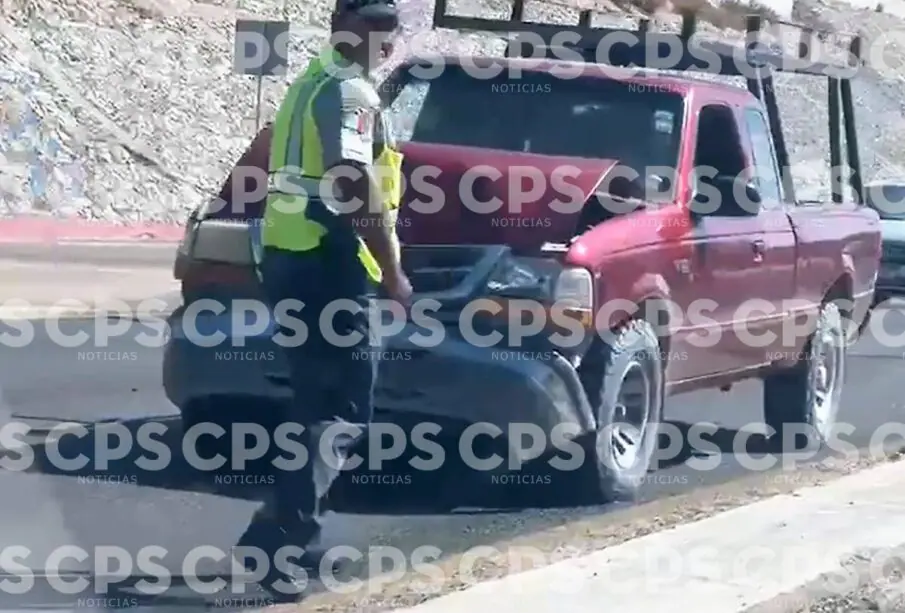 Accidente vehicular con marca