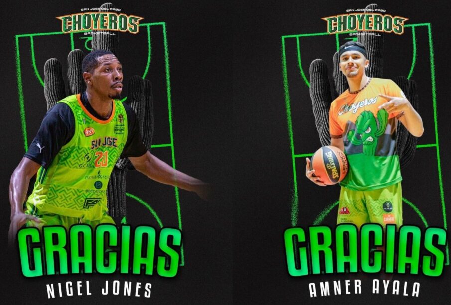 Amner Ayala y Nigel Jones exjugadores de Choyeros de San José del Cabo