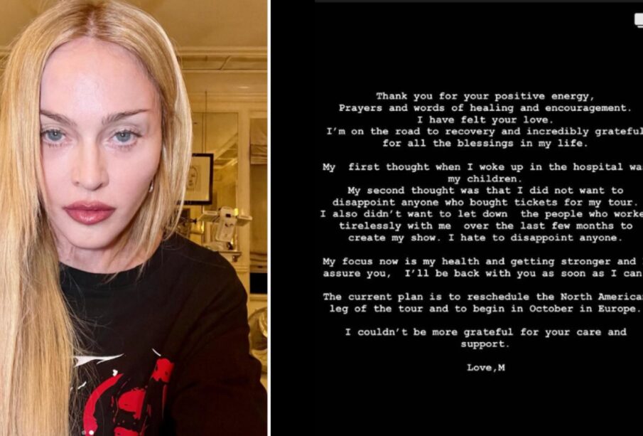 Comunicado de Madonna tras ser hospitalizada