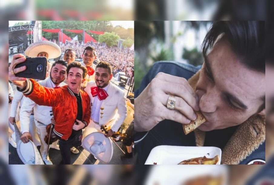 Captan a Drake Bell comiendo tacos en CDMX