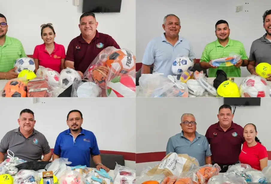 Entrega de material deportivo a escuelas
