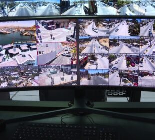 Monitores con cámaras de seguridad del C2