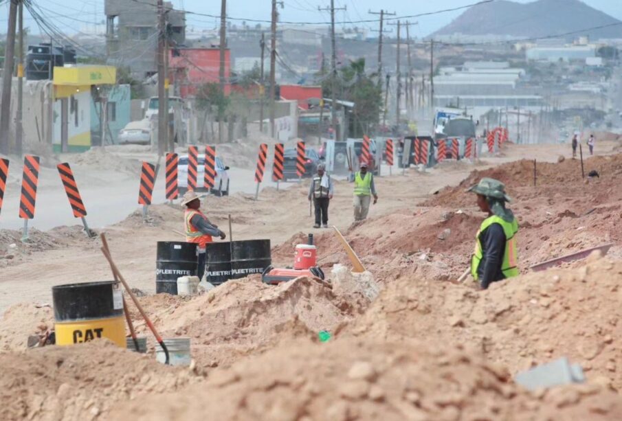 Obras de pavimentación en la Nicolás Tamaral.