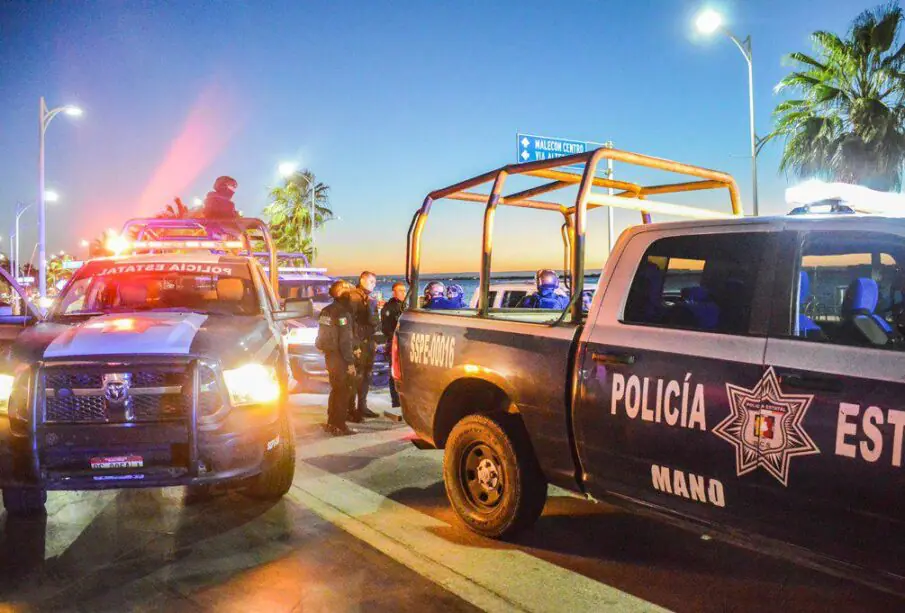 Operativo de seguridad en el malecón de La Paz