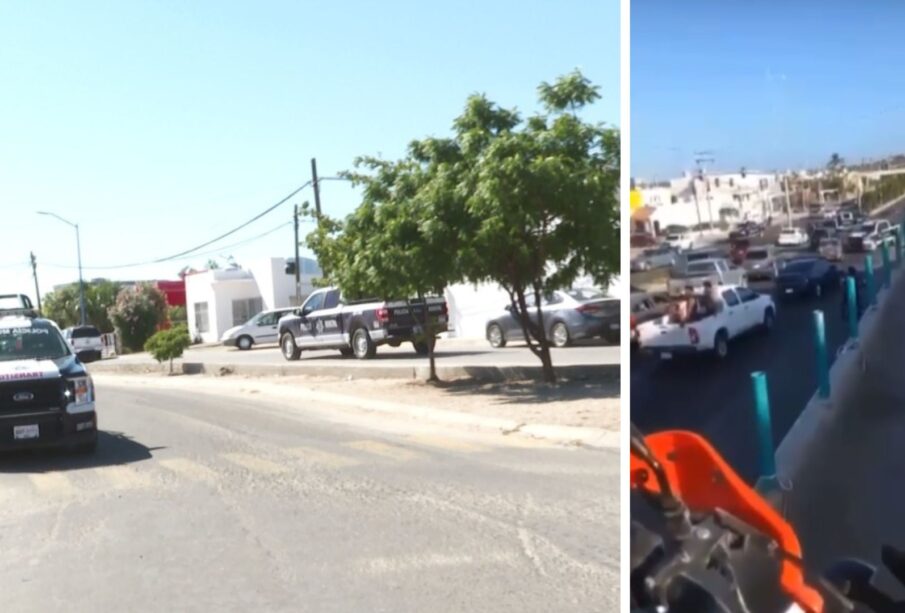 Seguridad Pública capturando a ladrón de vehículo robado en la colonia Chamizal.