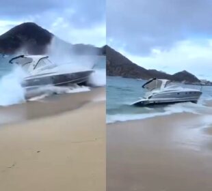 Embarcación encalló en Los Cabos