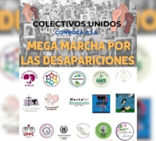 Cartel de mega marcha por desaparecidos en Jalisco