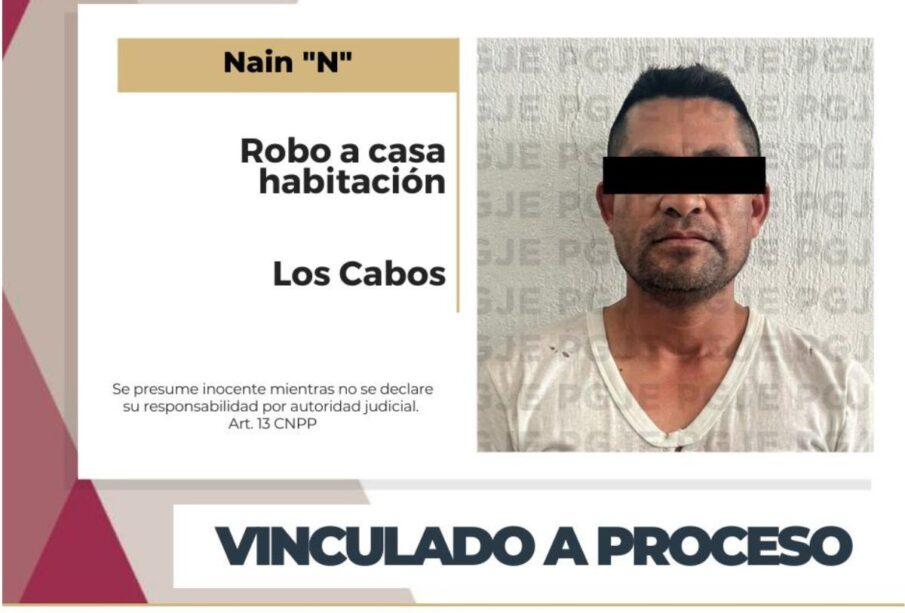 Naim "N" en prisión preventiva por robo en SCJ, BCS